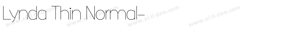 Lynda Thin Normal字体转换